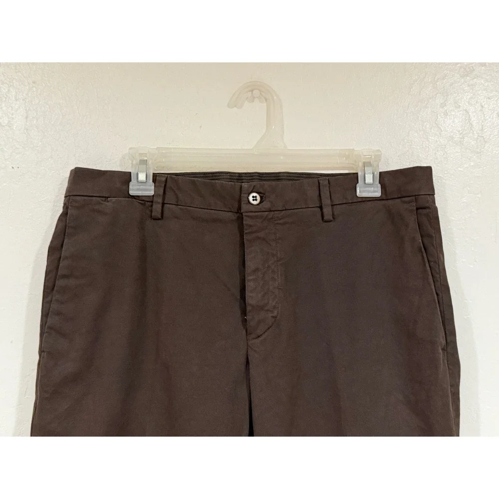 Mason's Torino Slim Fit Chino Pants Mens 50 Dark Brown Cotton Blend Trousers